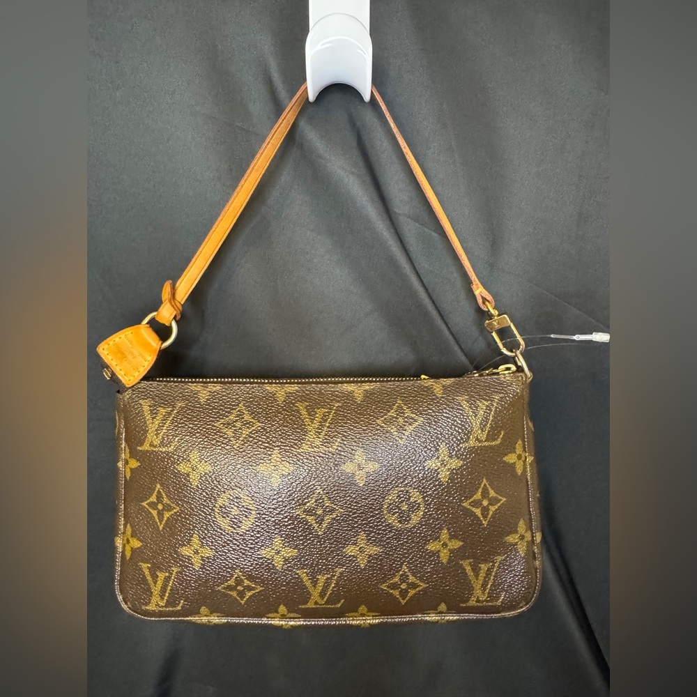 Louis Vuitton LV Monogram Brown and Gold Pouchette & LV Strap with COA - Picture 15 of 17
